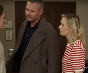 	Pierwsza miłość odc. 4024: Kaja (Elżbieta Trzaskoś), mąż Mikołaj Kamiński (Michał Gadomski), Oskar (Filip Gurłacz)