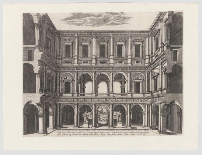Palazzo Farnese w Rzymie, 1560, rytownik nieznany