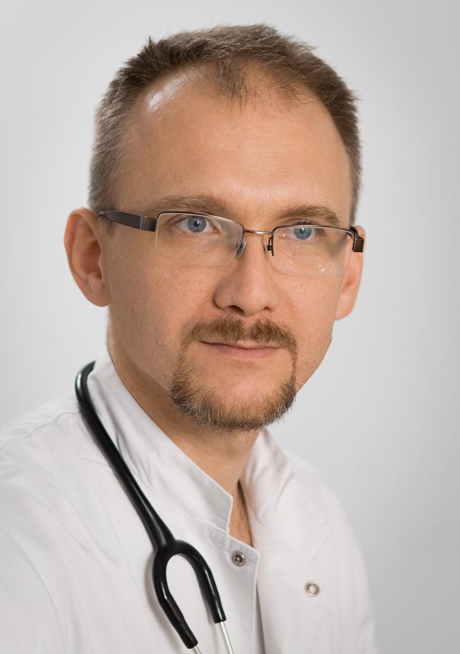 dr med. Piotr Dąbrowiecki - alergolog, specjalista chorób wewnętrznych, Przewodniczący Polskiej Federacji Stowarzyszeń Chorych na astmę, alergię i POChP