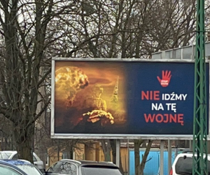 Antywojenne billboardy w Gliwicach