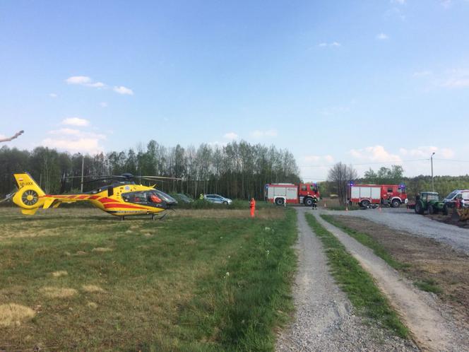 Podkarpacie: 15-letni motocyklista zderzył się z maszyną rolniczą
