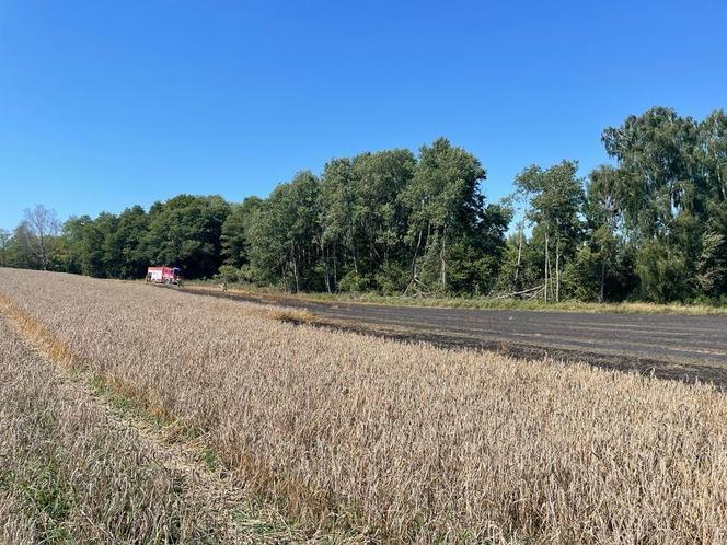 Dwa pożary zboża oraz rżyska w powiecie braniewskim