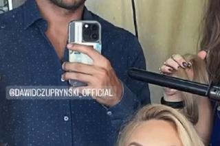 Na Wspólnej. Monika (Sylwia Gliwa), Bruno (Dawid Czupryński) na planie