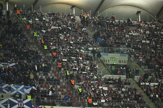 Kibice na meczu Polska-Szkocja na PGE Narodowym