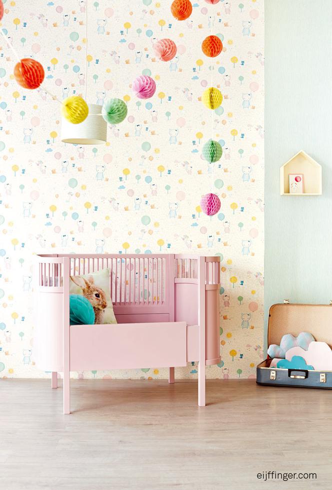 Tapeta w pastelowych kolorach do pokoju dziecka