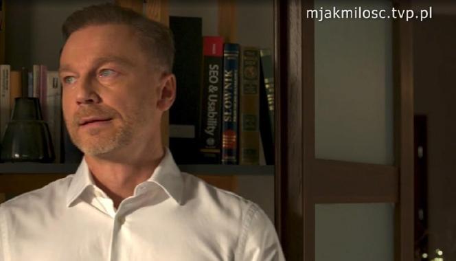 M jak miłość odc. 1735 po wakacjach 2023. Andrzej Budzyński (Krystian Wieczorek)