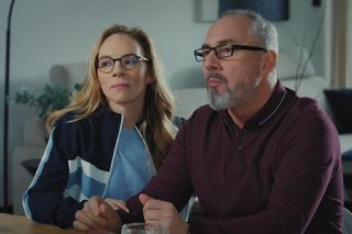 M jak miłość, odcinek 1814. Sylwia (Hanna Turnau), Adam (Jacek Kopczyński)