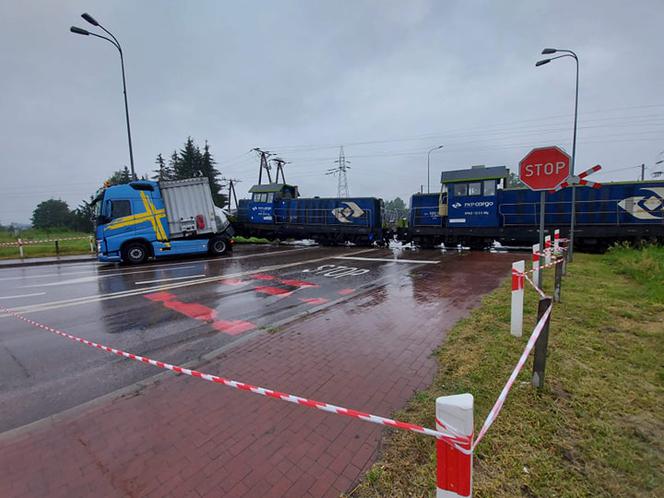 Zderzenie pociągu i ciężarówki