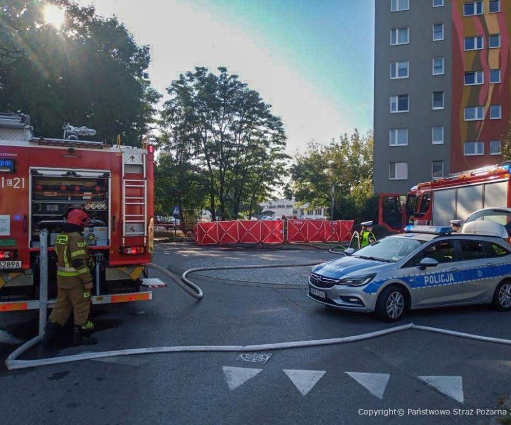 Pożar elektryka w Skierniewicach. Starszy mężczyzna spłonął w samochodzie