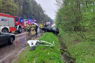 Niebezpieczny wypadek na DK 42 w Brodach. Zderzyły się dwie Toyoty