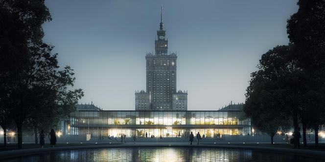 Pawilon „Emilia” w Warszawie po odbudowie, wizualizacja