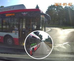 Niebezpieczne manewry kierowcy autobusu WIDEO