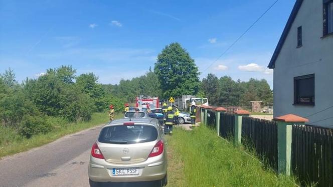 Wypadek ciężarówki w gminie Wręczyca Wielka