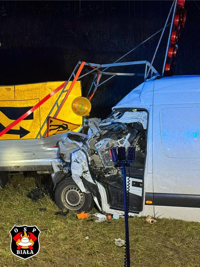 Wypadek na autostradzie A1 w Szarlejce