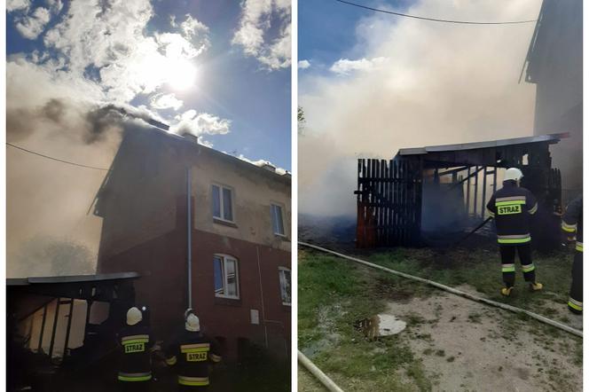 Pożar we wsi Turza Wielka. Poparzone dzieci trafiły do szpitala [FOTO]