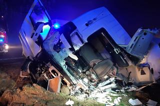 Wypadek dwóch ciężarówek koło Rzepina