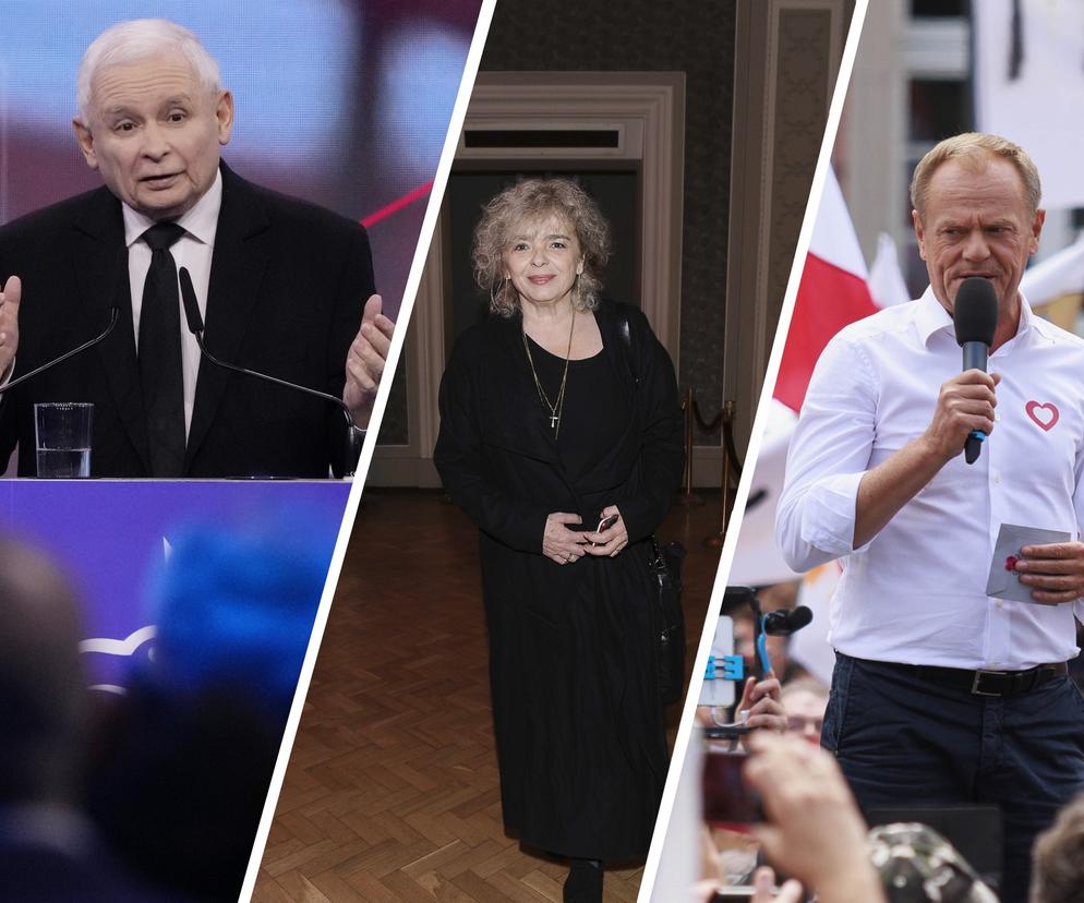 Jarosław Kaczyński, Katarzyna Grochola, Donald Tusk