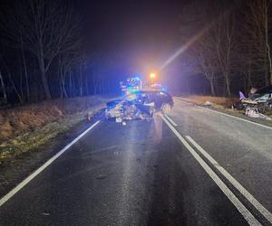 Śmiłowo. 41-latka ofiarą śmiertelnego wypadku. Trzy inne osoby ranne w zderzeniu audi i peugeota [ZDJĘCIA]