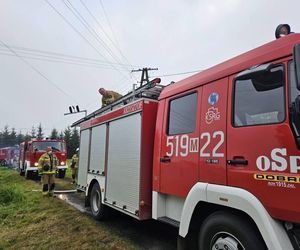 Pożar budynku gospodarczego, Rudzienko, gmina Dobre, powiat Miński