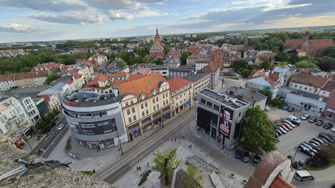 Olsztyn z lotu ptaka. Tak wygląda miasto z wieży ratuszowej