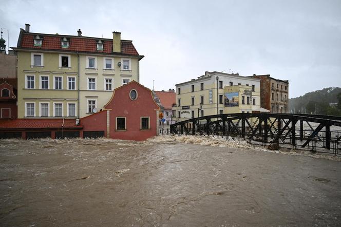 Kłodzko. Zalane centrum miasta