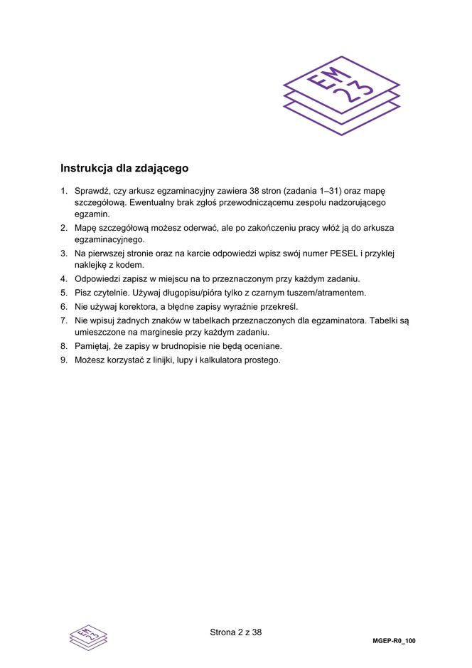Matura 2025 geografia - arkusz CKE 15.05.2025 - Formuła 2023