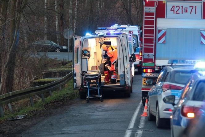 Wypadek koło Skąpego