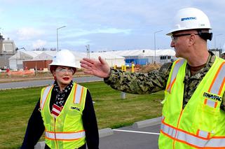 Ambasador USA, Georgette Mosbacher odwiedziła bazę amerykańskiej Marynarki Wojennej w Redzikowie