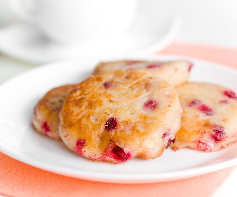 placki ziemniaczane z twarogiem i żurawiną