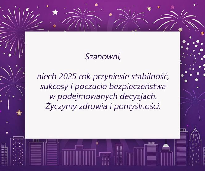 Kartki z życzeniami na Nowy Rok - biznesowe dla pracowników lub klientów