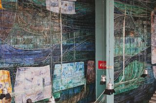 Mozaika w Kinie Kijów w Krakowie, autorka: Krystyna Strachocka-Zgud