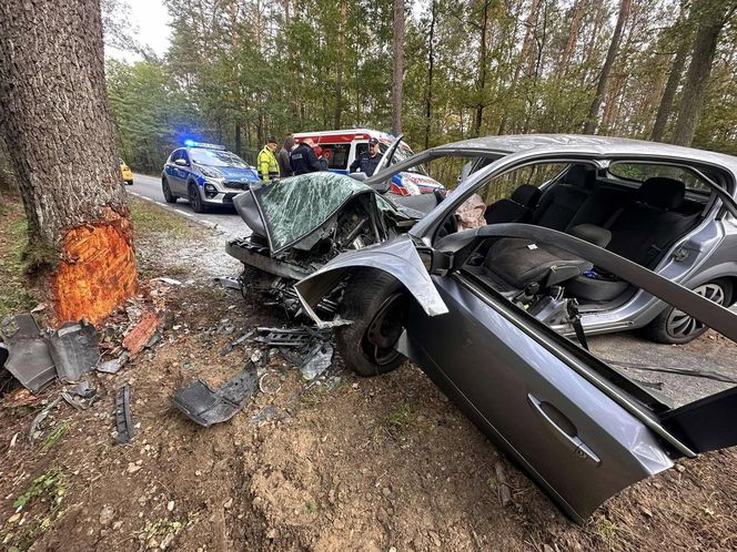 Kierowca uderzył oplem w drzewo, nie przeżył. Policja szuka sprawcy