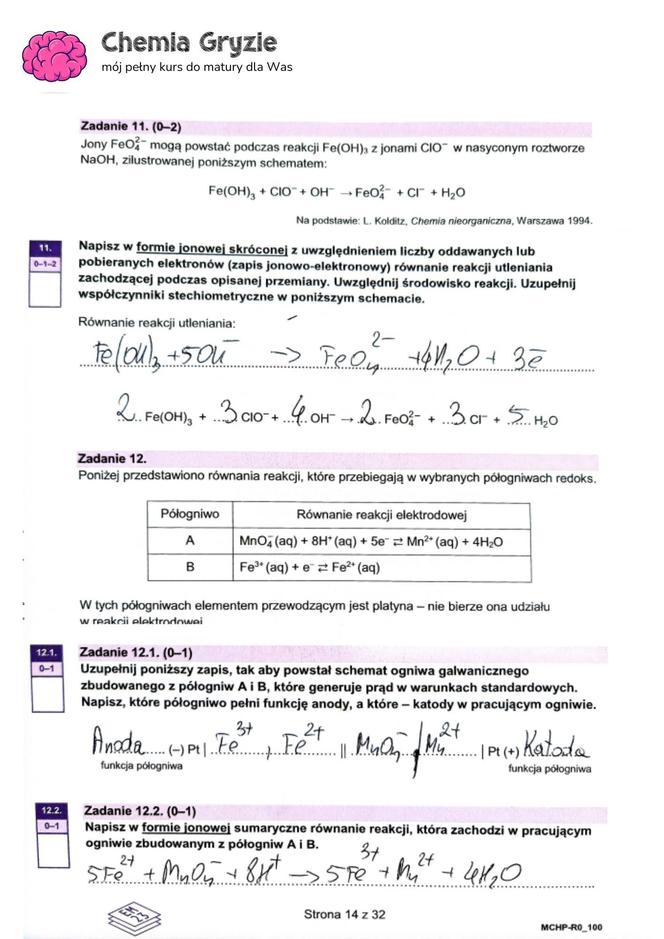 Matura 2024 chemia rozszerzona - arkusze CKE i sugerowane odpowiedzi - formuła 2023