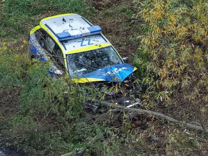Pościg i wypadek w Pęcicach