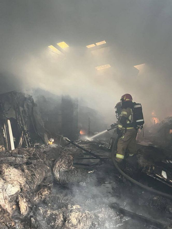  Kolejny pożar hali pod Warszawą! Dym widać było z daleka