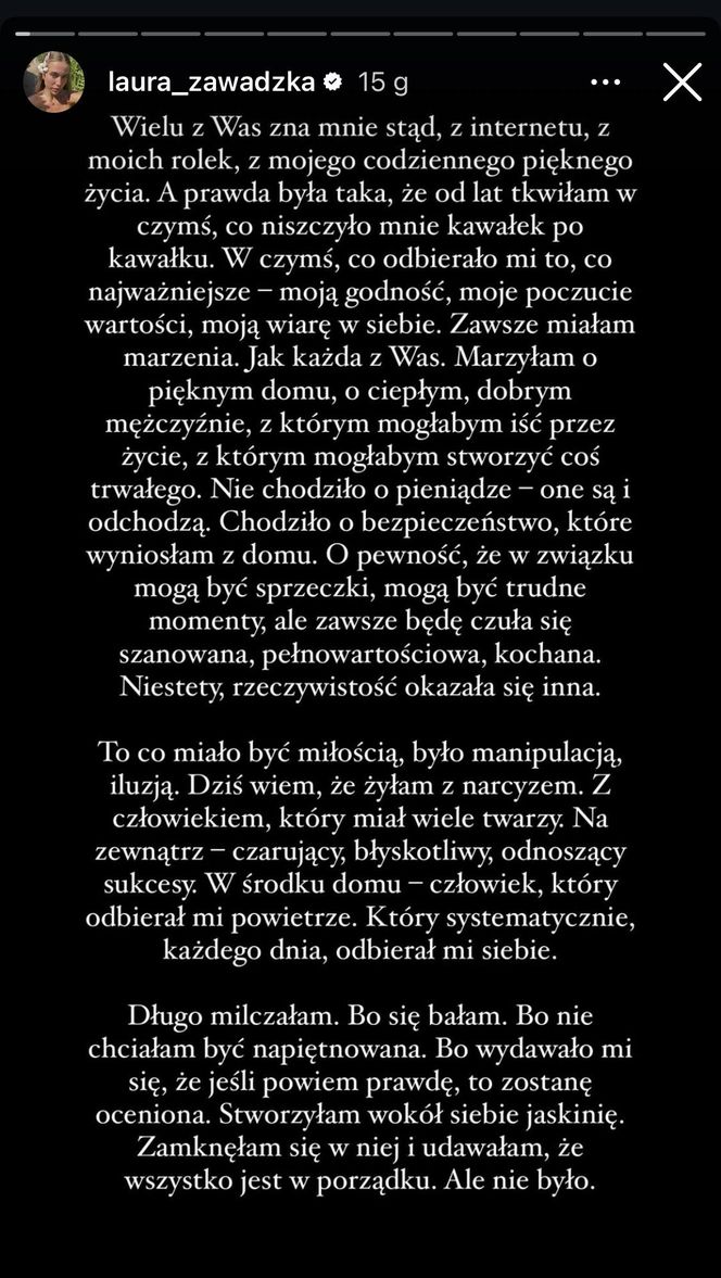 Dramat gwiazdy "Love Island". Laura Zawadzka oskarża byłego partnera o liczne zdrady. "Kiedy byłam w ciąży, byłam zdradzana"