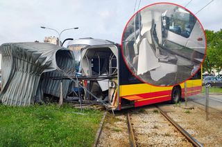Autobus rozerwany na dwie części po zderzeniu z tramwajem! Niesłychany wypadek [ZDJĘCIA]