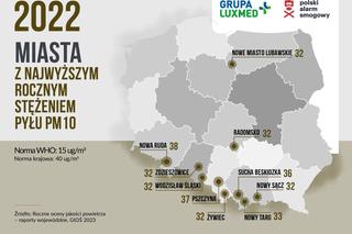 Miasto z Dolnego Śląska najbardziej zanieczyszczone w Polsce