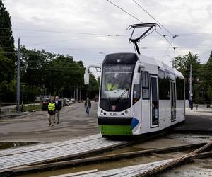 Pierwszy tramwaj na ul. Sosabowskiego