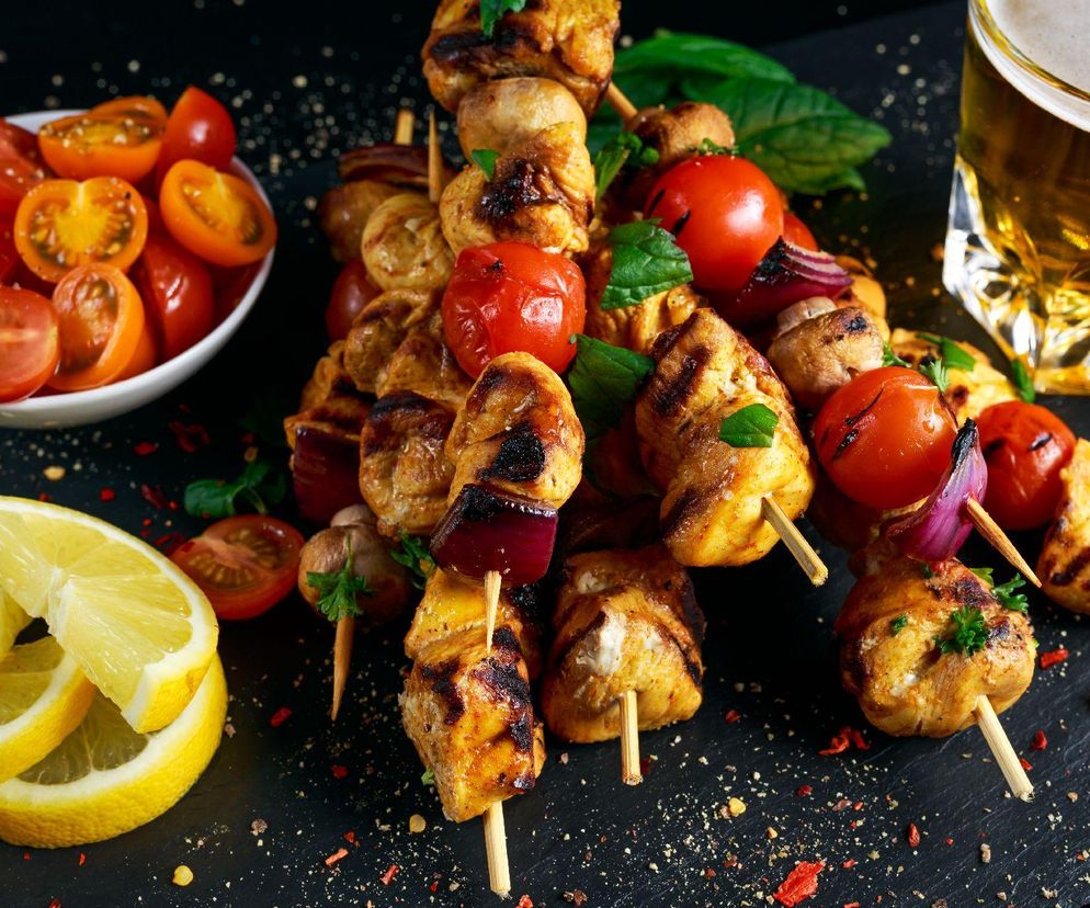 szaszłyki z piersi kurczaka
