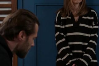 	Pierwsza miłość odc. 3956. Marta (Honorata Witańska), ksiądz Bruno (Konrad Jałowiec)