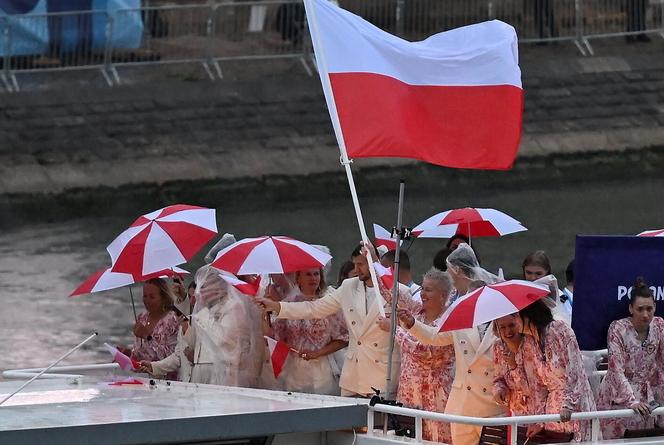 Reprezentacja Polski podczas ceremonii otwarcia IO Paryż 2024 