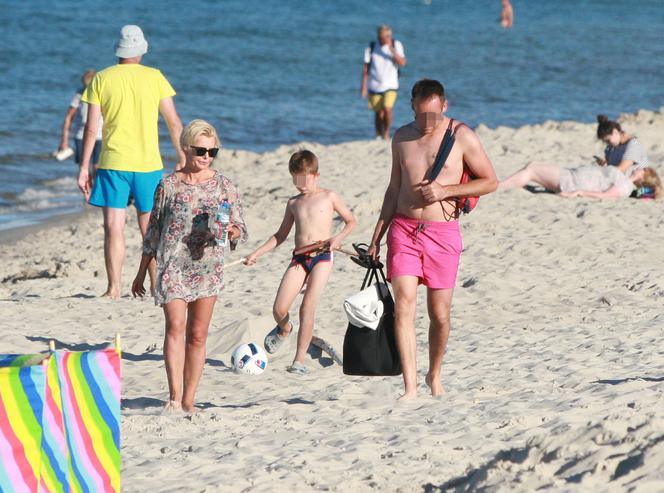 Joanna Racewicz na plaży