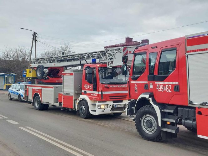 Pożar budynku socjalnego w Starachowicach