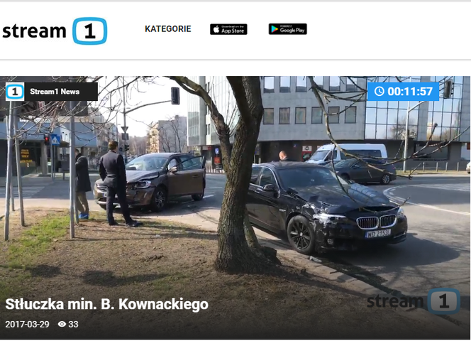 PILNE: Minister Bartosz Kownacki mial wypadek. Rozbite BMW