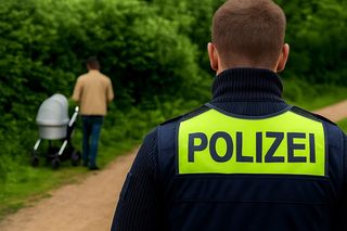 Polak poszedł z wózkiem dziecięcym w krzaki. Niemieccy policjanci dokonali szokującego odkrycia