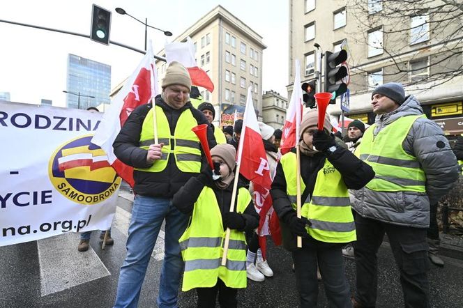 Rolniczy protest w Warszawie