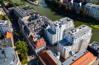 Kępa Mieszczańska we Wrocławiu - widok z drona
