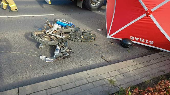 Tragiczny wypadek w Kętrzynie. Motorowerzysta zginął na miejscu