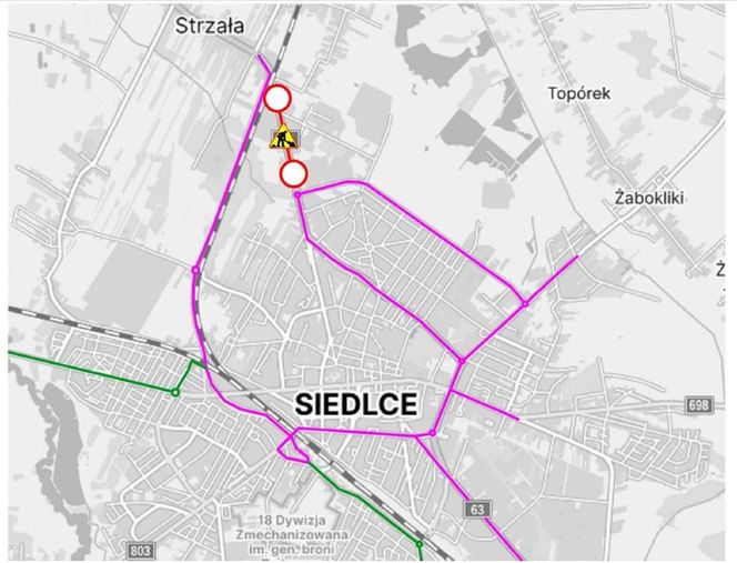 objazdy Sokołowska Siedlce